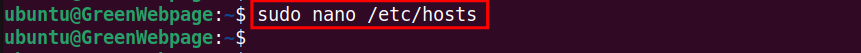   sudo nano /etc/hosts
