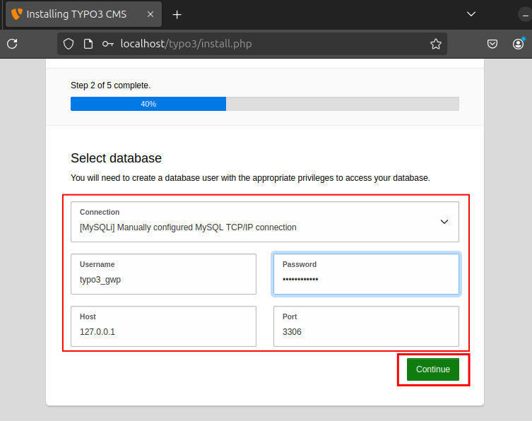 Access typo3 database