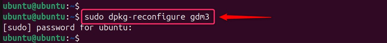 sudo dpkg-reconfigure gdm3
