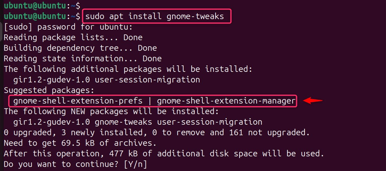 sudo apt install gnome-tweaks
