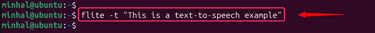 converting text to speech using command line