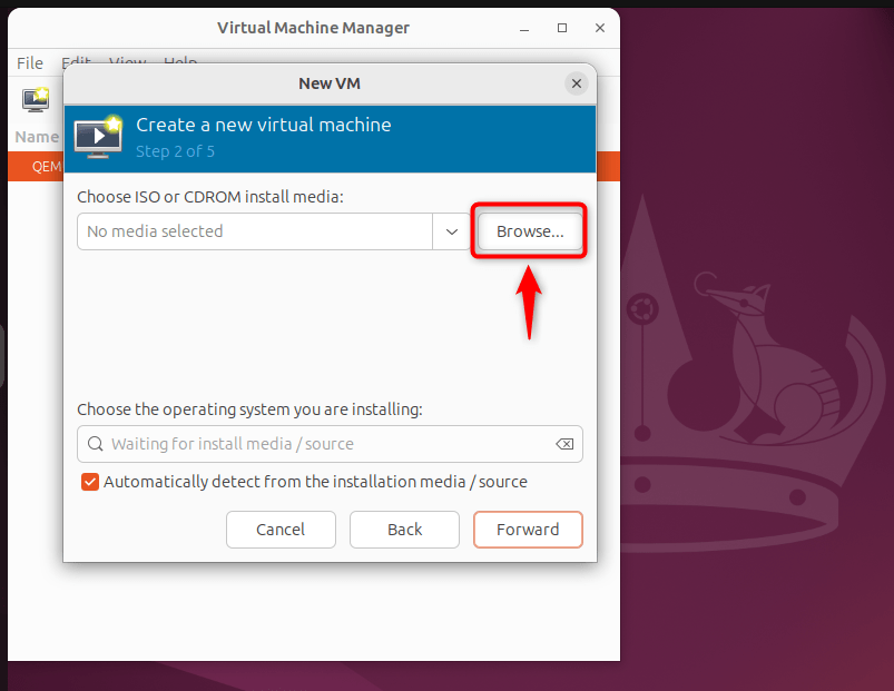 Create a virtual machine on Ubuntu