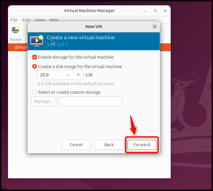 Create a virtual machine on Ubuntu