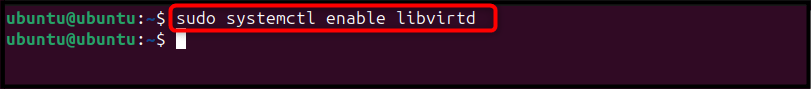 sudo systemctl enable libvirtd