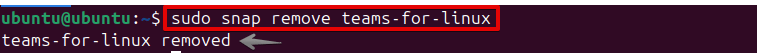 sudo snap remove teams-for-linux