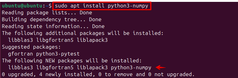 sudo apt install python3-numpy