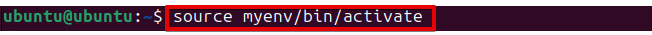 source myenv/bin/activate