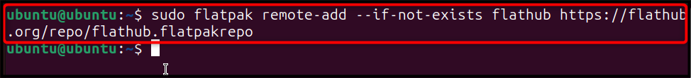 sudo flatpak remote-add --if-not-exists flathub https://flathub.org/repo/flathub.flatpakrepo