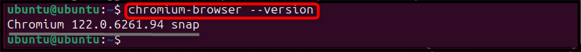 chromium-browser --version