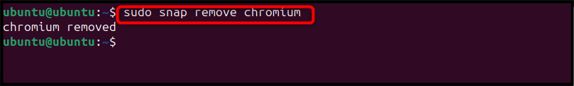 sudo snap remove chromium