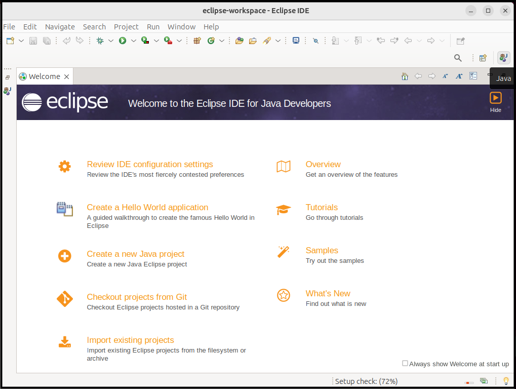 Eclipse IDE workspace