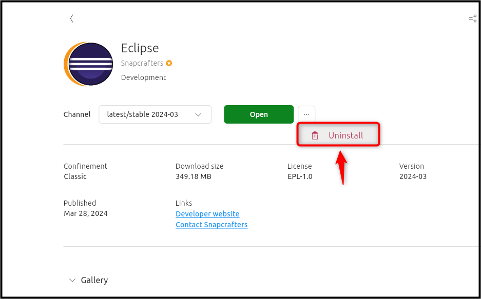 Uninstalling Eclipse IDE