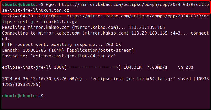 wget https://mirror.kakao.com/eclipse/oomph/epp/2024-03/R/eclipse-inst-jre-linux64.tar.gz