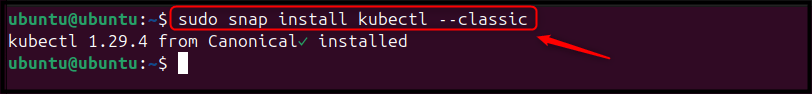 sudo snap install kubectl --classic