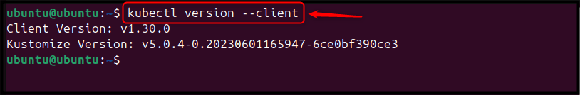 kubectl version --client
