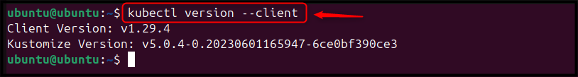 kubectl version --client