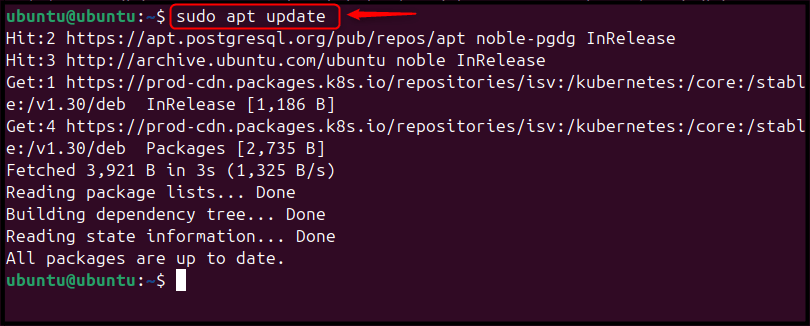 sudo apt update