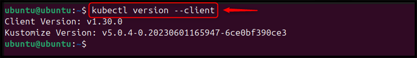 kubectl version --client