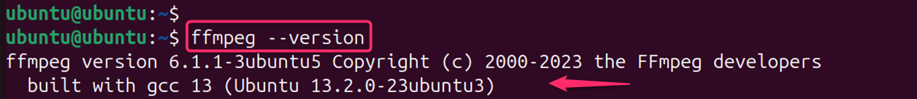 ffmpeg --version