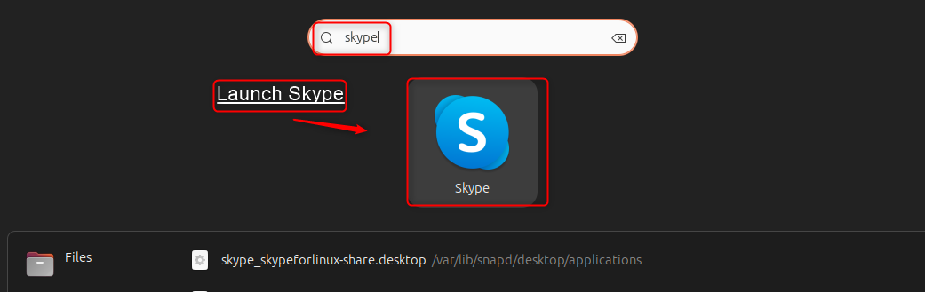 Launch Skype