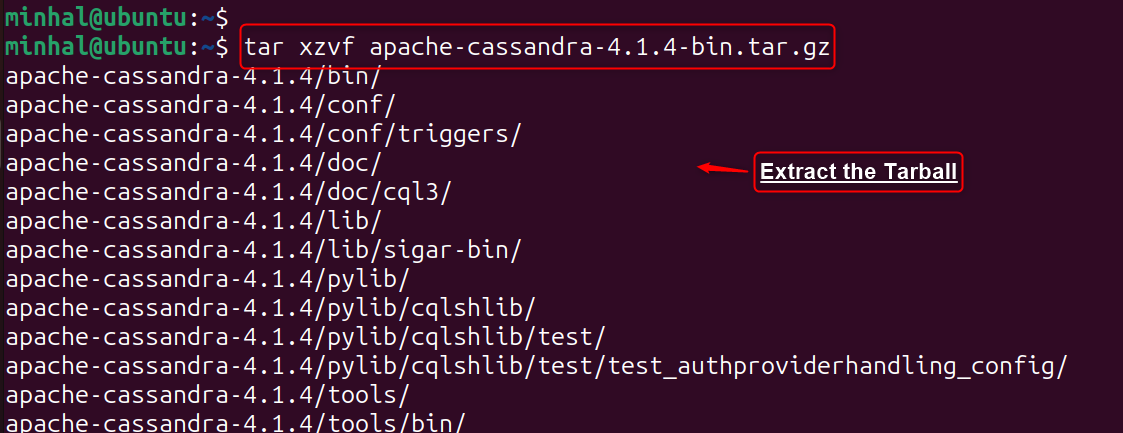 tar xzvf apache-cassandra-4.1.4-bin.tar.gz