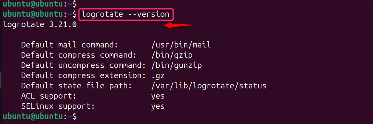 logrotate --version