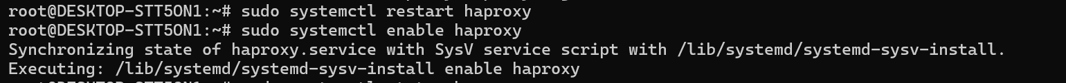 sudo systemctl enable haproxy