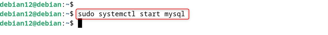 sudo systemctl start mysql