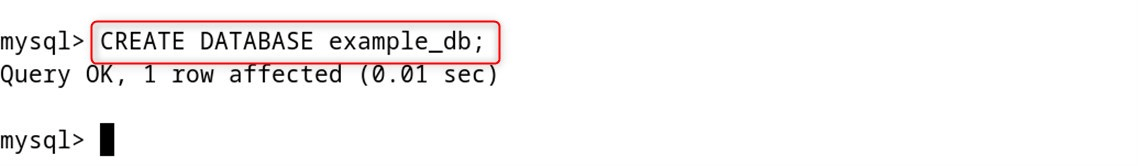 CREATE DATABASE example_db;