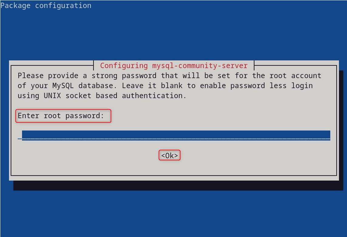 MySQL package configuration