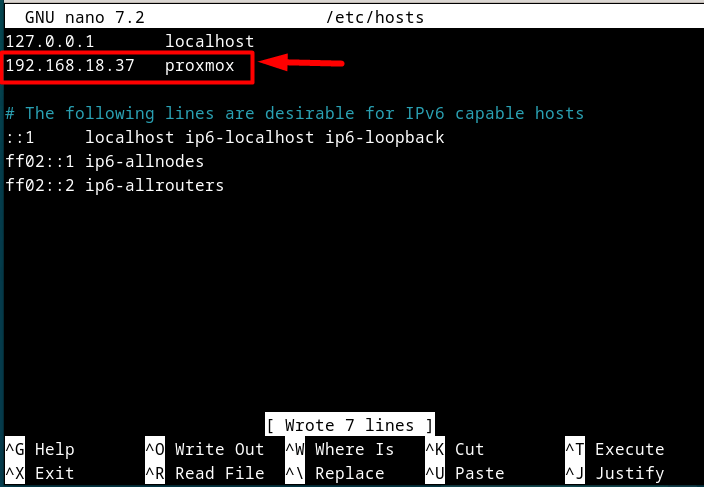 Edit /etc/hosts file