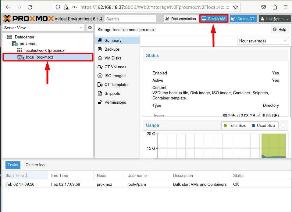 Creating virtual machine