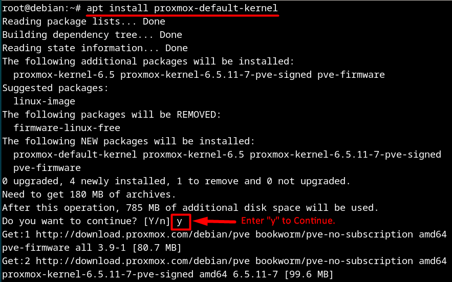 apt install proxmox-default-kernel