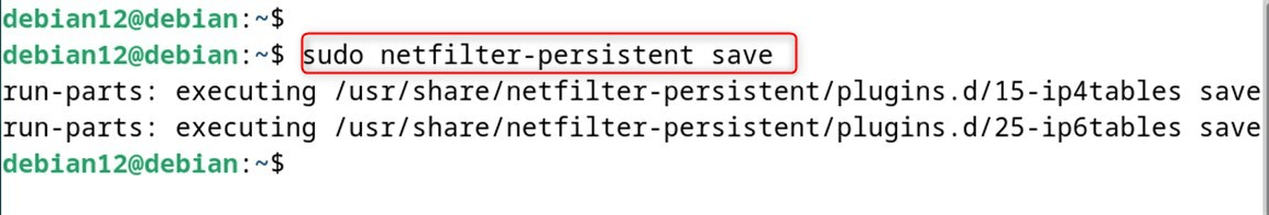 sudo netfilter-persistent save