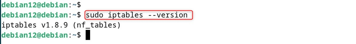 sudo iptables --version