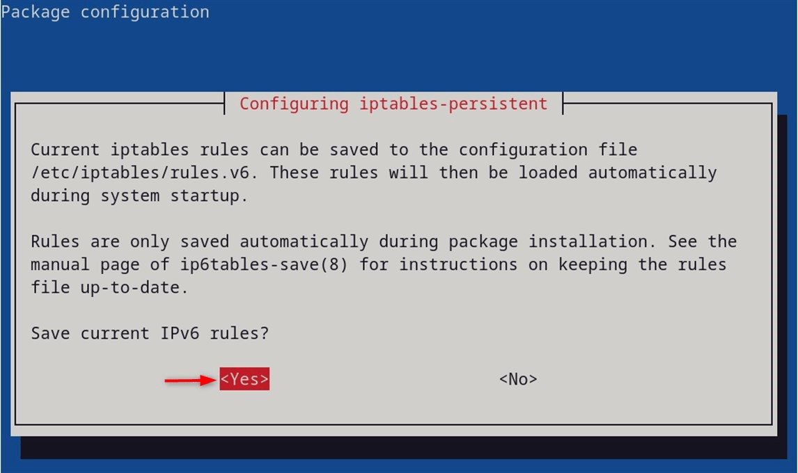 Configuring iptables