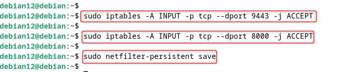 setting up firewall access using iptables