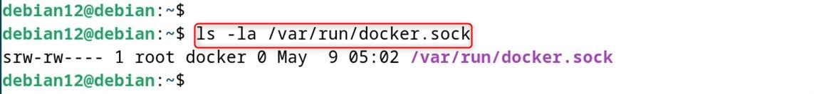 ls -la /var/run/docker.sock