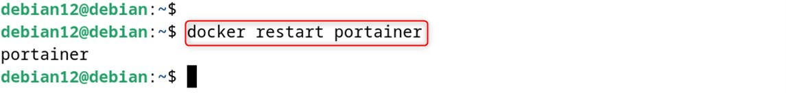 docker restart portainer
