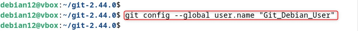 git config --global user.name "Git_username"