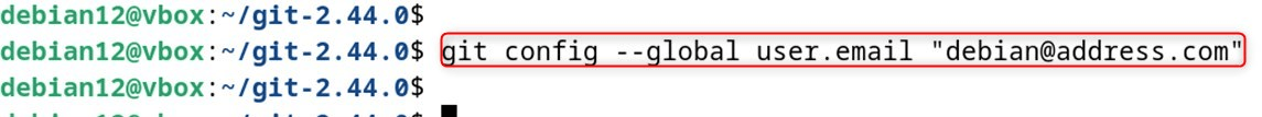git config --global user.email "email@address.com"
