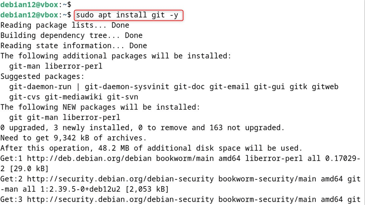 sudo apt install git -y