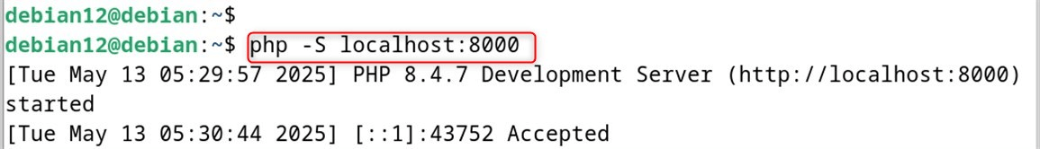 Running a PHP script