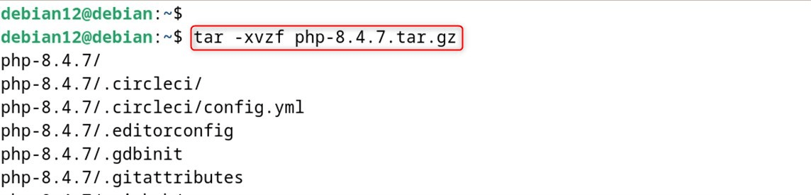 tar -xvzf php-8.4.7.tar.gz