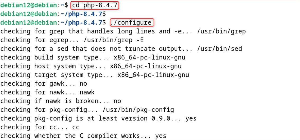 Configure a PHP