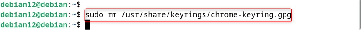 sudo rm /usr/share/keyrings/chrome-keyring.gpg