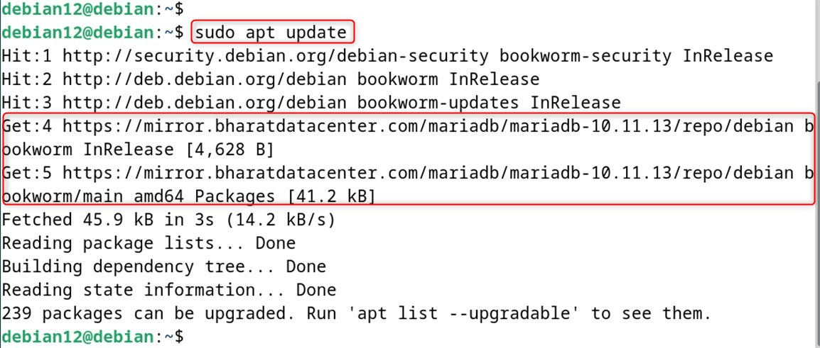 sudo apt update