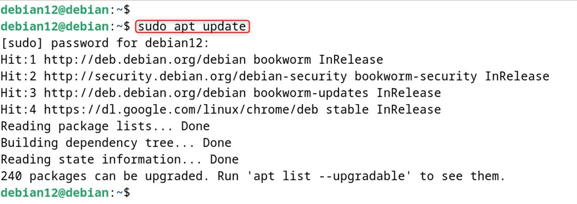 sudo apt update