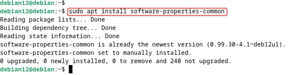 sudo apt install software-properties-common