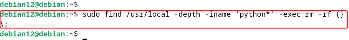 sudo find /usr/local -depth -iname 'python*' -exec rm -rf {} \;